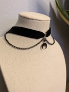 Gotycki Choker z półksiężycem 
