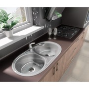 Zlew Franke wpuszczany 2-komorowy owalny