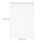 Firana sznurkowa zasłona 2 szt. Biała 145x245cm