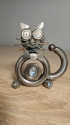 Kot Kotek metalowa figurka handmade