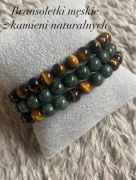 Zestaw 3 męskich bransoletek z kamieni naturalnych