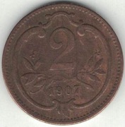 Austria 2 heller 1907 - 19 mm - nr 3