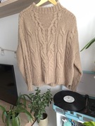 Wełniany ciepły sweter Marsala