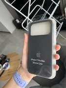 Case iPhone 17 Pro Max  etui silikonowe nowe logo apple czarne black