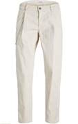 Spodnie męskie casual JACK JONES Wide Bill Frieddie lato jasne beżowe 30/34