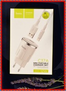 Ładowarka do iPhone (lighting) Hoco C37A 2w1 biała