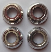 Rozetka korbki szyby Fiat 126p Chrom zestaw 4 sztuki