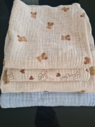 Zestaw pieluch i kocyków tetrowych 