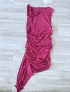 Sukienka asymetryczna różowa Zara