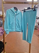 Komplet miętowy dres zestaw rozpinana bluza cyrkonie miś + leginsy r. 122