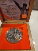 Lewandowski talent moneta niue srebrna z certyfikatem 999