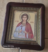 Ikona prawosławna Grecka w kiocie Święta LUBOV LUBA. Meteory. Kalambaka. 