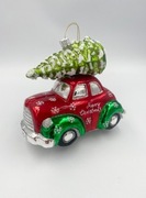Ręcznie robiona bombka samochód z choinką 