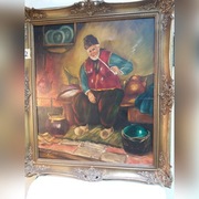 Dziad  obraz w drewnianej ramie 