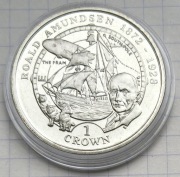 #3985 Wyspa Man 1 Korona 2001 Żeglarze - Roald Amundsen  BU rzadka!