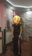 Czarna sukienka maxi satynowa hiszpanka rozcięcie XS/S elegancka 