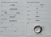 Pierścionek z diamentem 