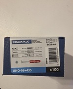 Kołki Uno 6x28 z wkrętem 4x35