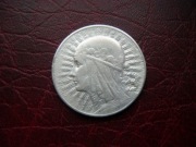 POLSKA  MONETA  5 zł 1932 r. GŁOWA KOBIETY JADWIGA (SREBRO ) 