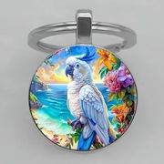 Kolorowy Brelok z Papugą. Peper ,peper.