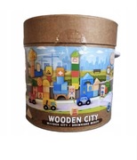 DREWNIANE KLOCKI WOODEN CITY DREWNIANE MIASTO 60 ELEMENTÓW ELEFUN