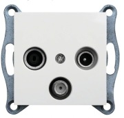 Hager lumina gniazdo antenowe RTV-SAT końcowe białe