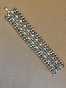 Bransoleta kuta stal pancerka vintage rękodzieło solidna ciężka zjawisko!