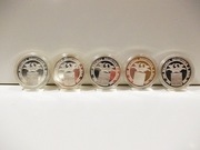 5 x 200000 zł 1991, ROCZ. KONSTYTUCJI 3 MAJA, Ag 999, 38,9 g