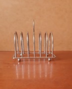 Metalowy stojak na tosty / grzanki | stal nierdzewna | art deco / vintage