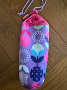 Pokrowiec Micro na butelkę bidon Kwiatki Floral Dots fioletowy