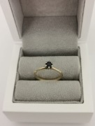 Pierścionek zaręczynowy savicki szafir i diamenty 