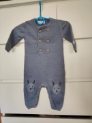 niebieski pajacyk bawełniany 62 cm Newbie chłopak, stan bardzo dobry