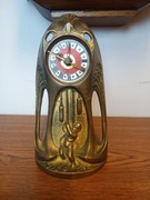 Zegar kominkowy, zdobiony - mosiądz