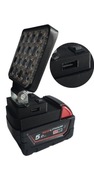 Lampa robocza LED 48W halogen do MILWAUKEE 18V z USB QC 3.0