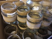 Słoiki rustykalne, świeczniki