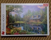 Puzzle Trefl 4000 domek nad stawem