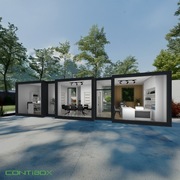 Kontener biurowy, nowoczesny 46,5m2 - całoroczny, RAMA, płyty PIR