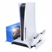 Podstawka Chłodząca Do PS5 Stacja Ładująca Pady Stojak Na Konsole RGB