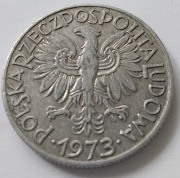 Moneta 5 złotych Rybak z 1973 roku