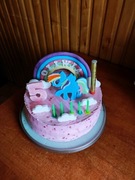 Dekoracja na tort jednorożec z masy cukrowej