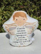 Poduszka z modlitwą anioł stróż Pamiątka Pierwszej Komunii 37cm chłopiec 
