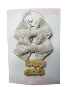 Zestaw spinek dla dziewczynki kokardy i kwiatuszki