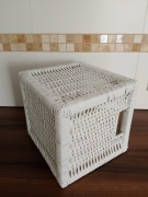 Polska Wiklina Nowy biały kosz koszyk wiklinowy 25,5 x 23 x 23