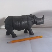 Nosorożec figura drewniana Handmade