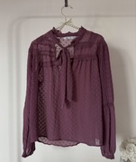 Bluzka marki zara z wiązaniem rozmiar S z tkaniny plumeti