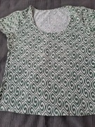 Bluzka biało-zielona