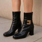 Buty botki wiosenne zimowe kozaki 39 skóra naturalna