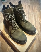 Buty Botki sznurowane Steve Madden Qaiza nabuk zamsz 45 Khaki zieleń Kazar