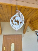 Metalowa Ozdoba Wisząca Obrotowa Ogrodowa 3D Loft do ogrodu lub tarasu