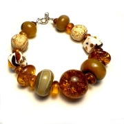 Fiolekart - Bransoletka, biżuteria artystyczna - bursztyn